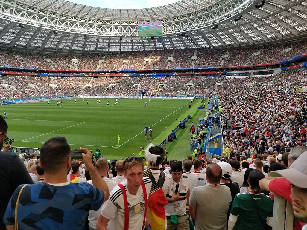 ワールカップ、ドイツ戦のスタジアム