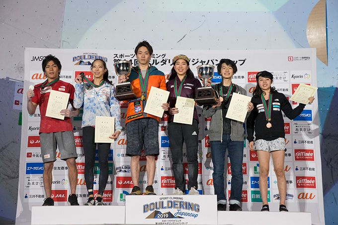 ボルダリング・ジャパンカップでが女子２位に入賞したTEAM auの楢﨑智亜選手
