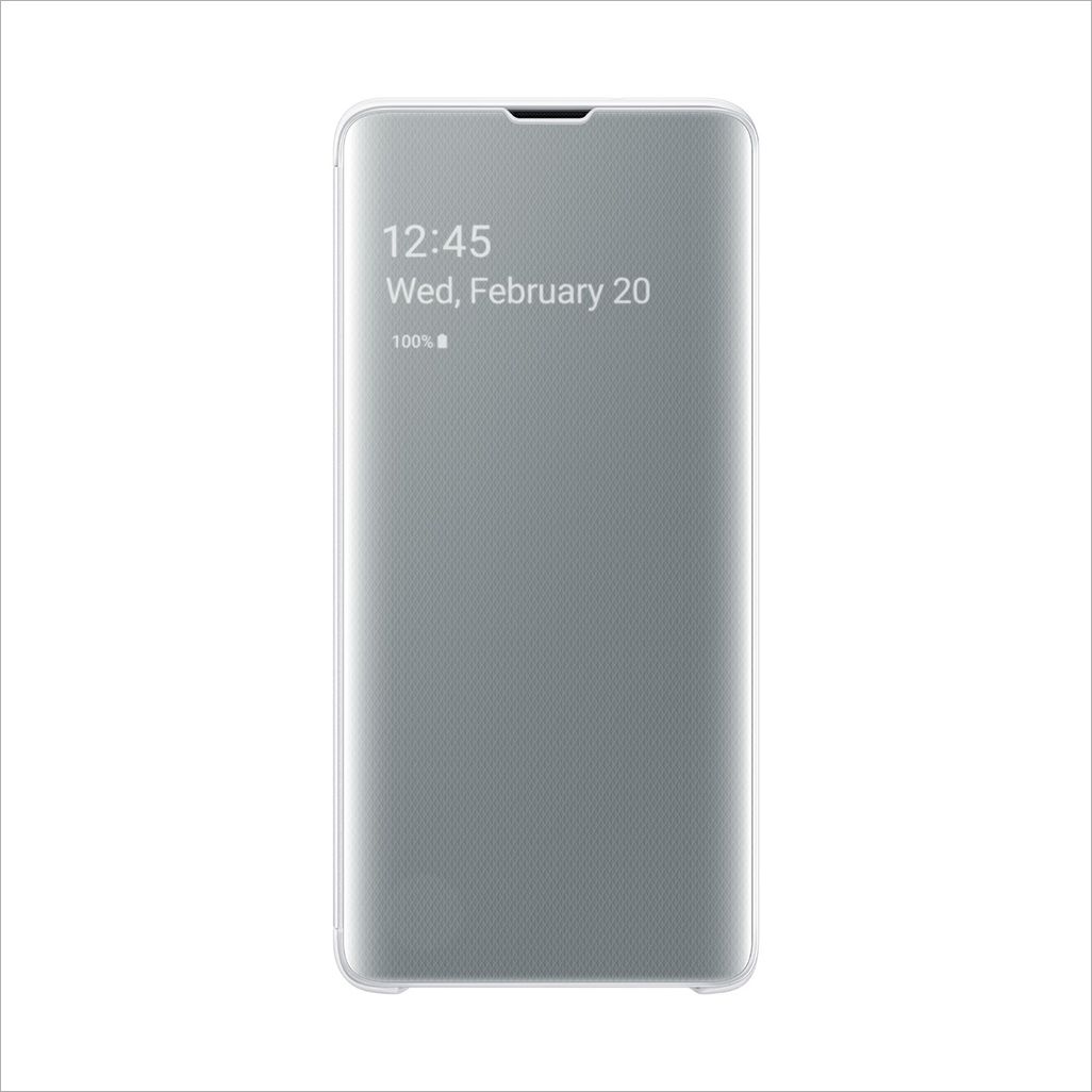 Galaxy S10　CLEAR VIEW COVER / WHITE