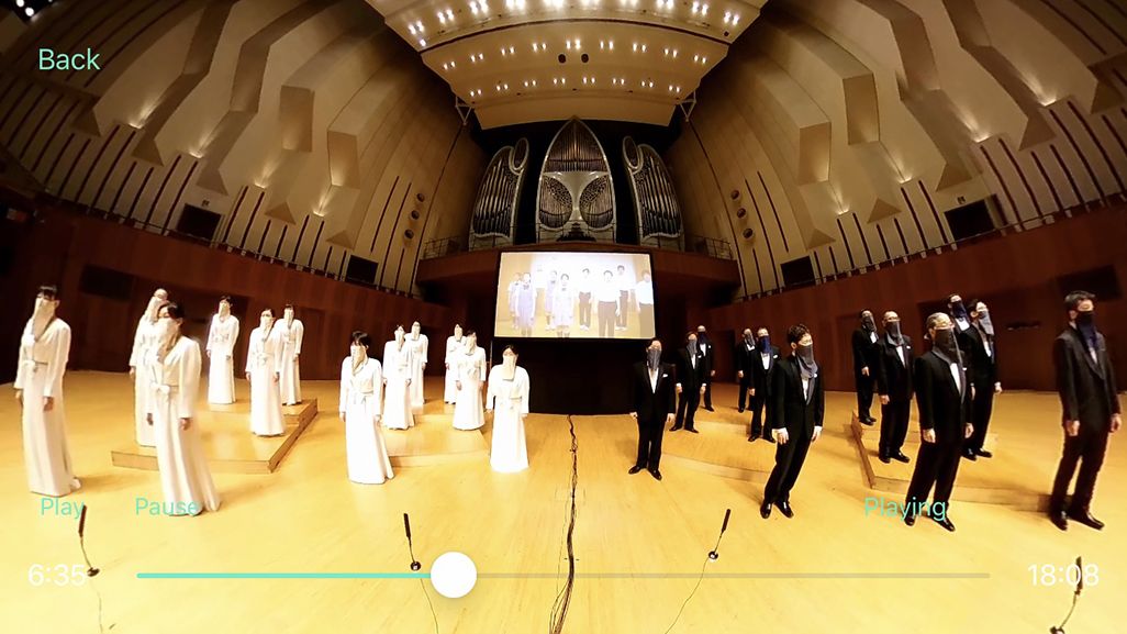 東京混声合唱団の「コン・コン・コンサート2020」を「音のVR」アプリで配信