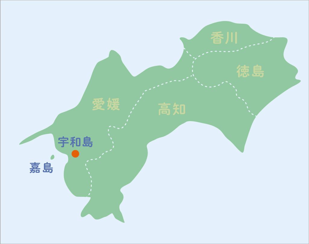 愛媛県宇和島の地図