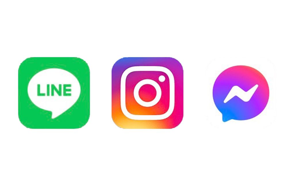 LINE、Instagram、Messenger