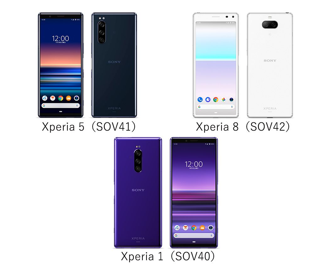 Xperia 5、Xperia 8、Xperia 1を比較