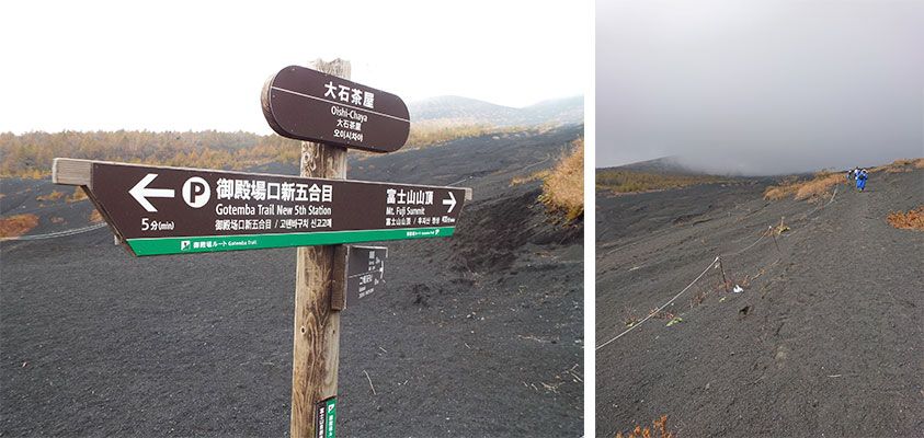 富士山御殿場ルートの登山道
