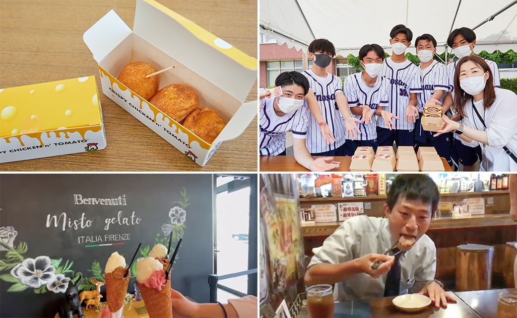 桜陵祭の「フードフェスティバル」のお店と生徒が作成した動画