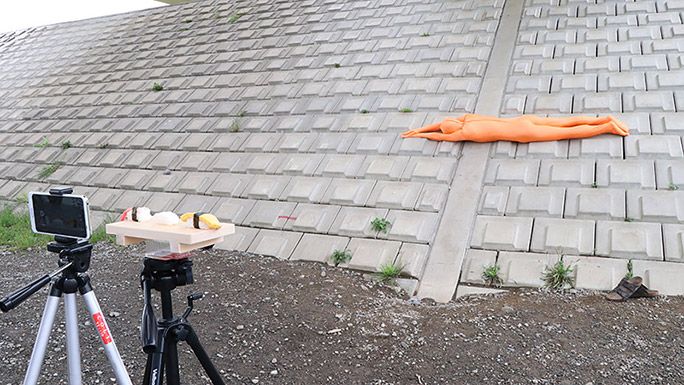 お寿司のネタになるをするトリック動画の撮影方法