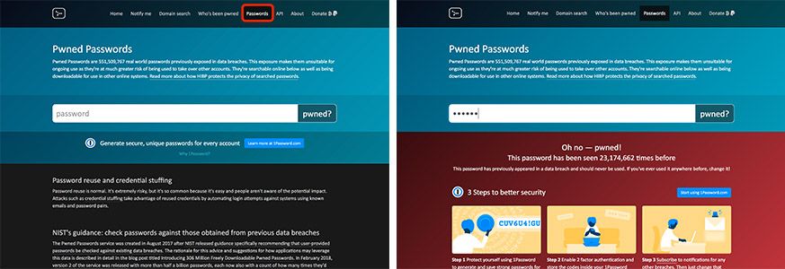 「Have I Been Pwned」の「Pwned Passwords」