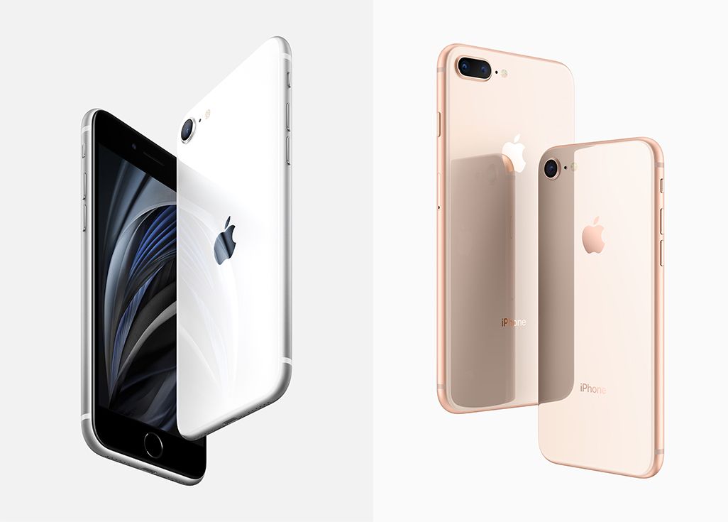 左／iPhone SE（第2世代）　右／iPhone 8