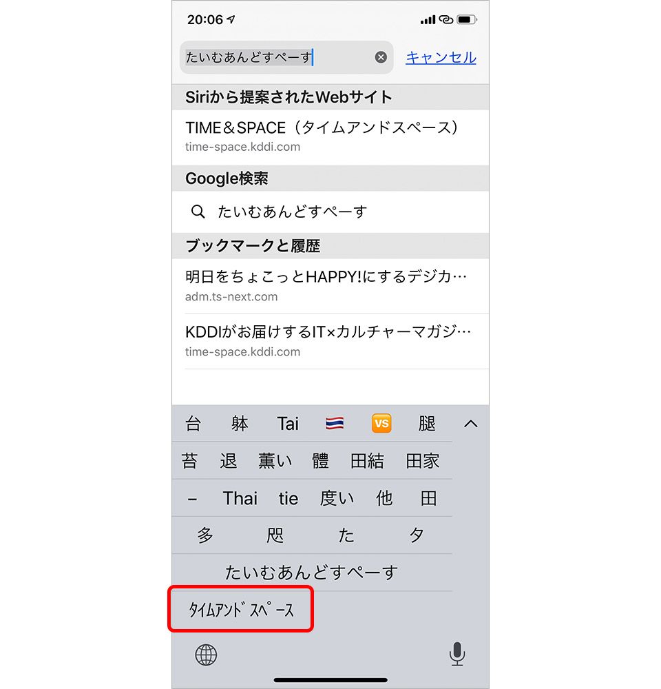 iOS13 テキスト入力 半角カナ