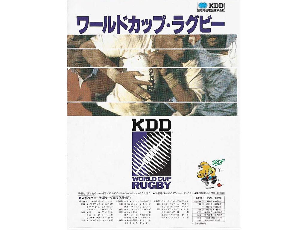 1987年ワールドカップ・ラグビーのKDDの広告