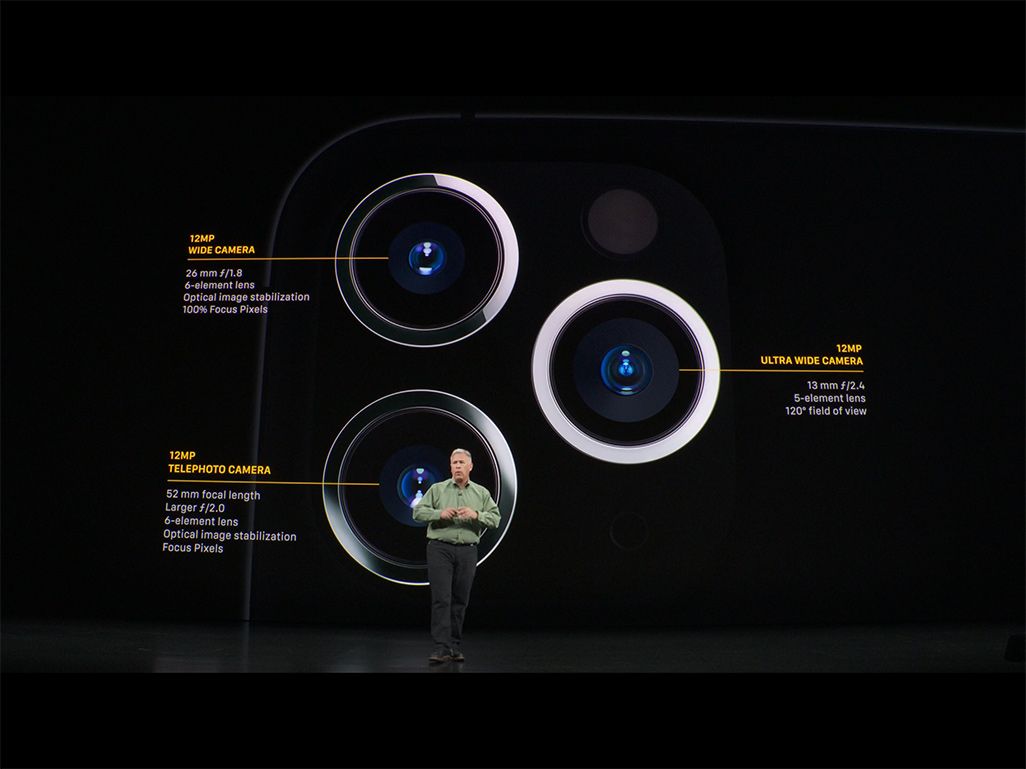 Appleのイベントで発表された「iPhone 11 Pro」のトリプルレンズ
