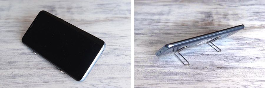 スマホスタンド、ゼムグリップ