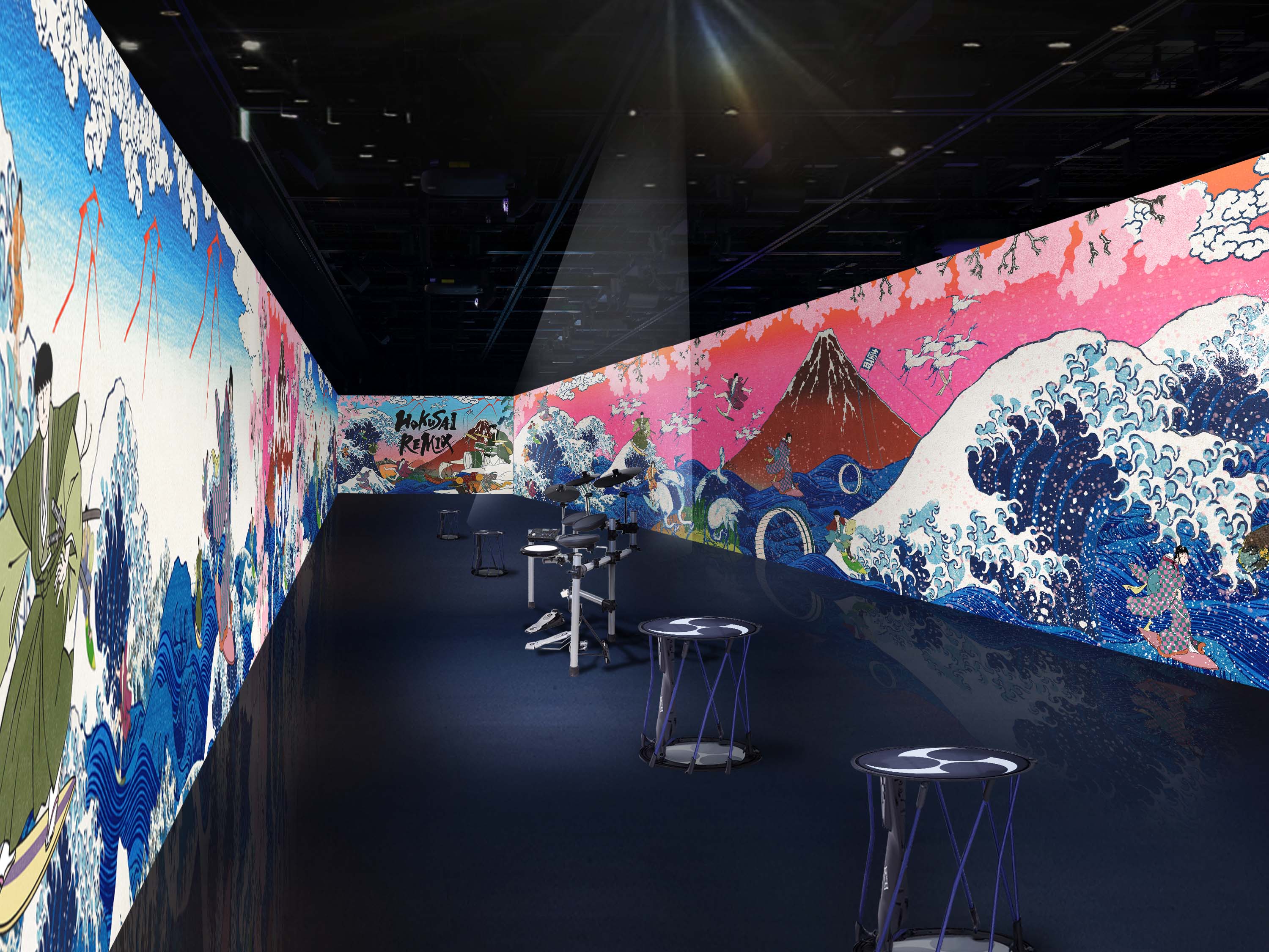 KDDIのコンセプトショップGINZA456で体験できるHOKUSAI REMIXのイベント
