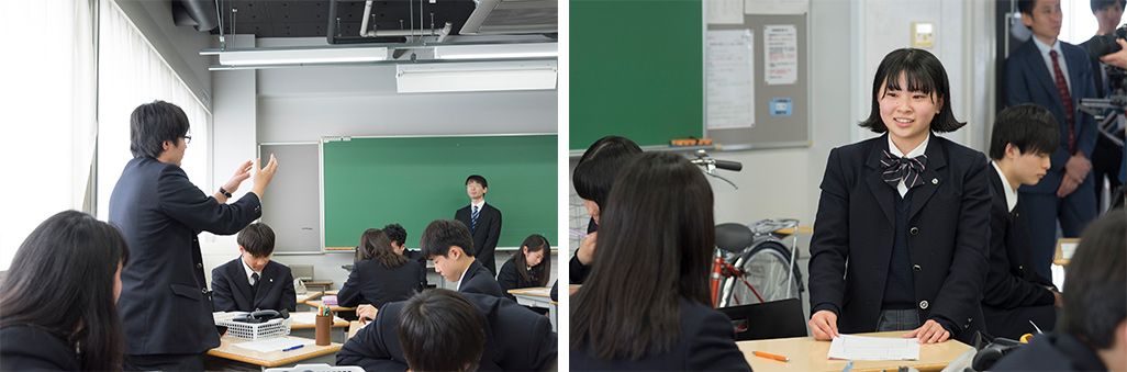 鶴見大学附属高等学校での「ワークショップ」の様子