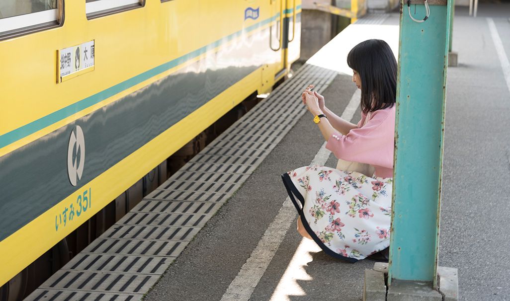 いすみ鉄道「大原駅」のホーム