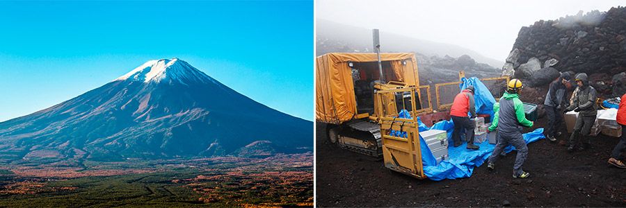 富士山頂エリア化の模様