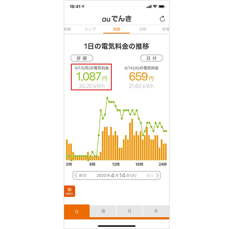 auでんきのアプリ