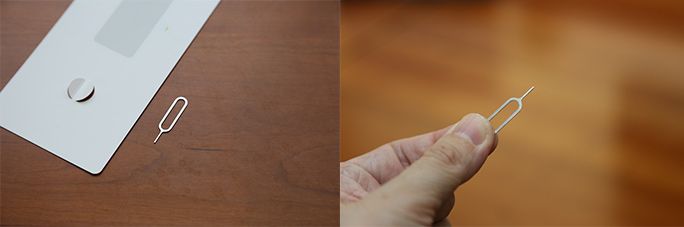 SIMカードの取り出しピン