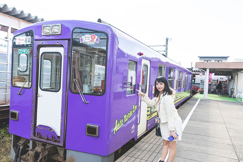 秋田内陸縦貫鉄道の角館駅構内