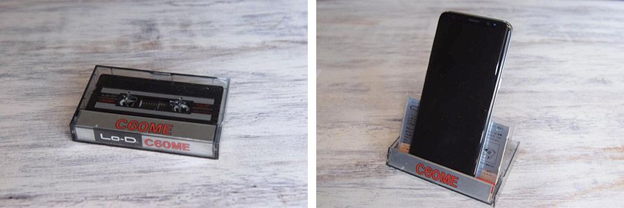 スマホスタンド、カセットケース